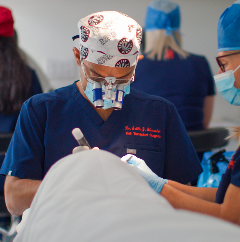 Dr. Alexander in Surgery - Canada's Best Hair Transplant Experts THTS